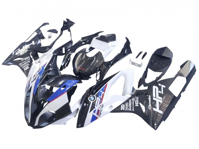Großhandel BMW S1000RR Motorrad Verkleidung 2015-2016 - Weiss Blau Schwarz Carbonfaser