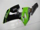 Großhandel Kawasaki ZX6R Motorrad Verkleidung 2005-2006 - Grun Glanzendes Schwarz Elf