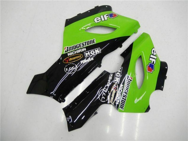 Großhandel Kawasaki ZX6R Motorrad Verkleidung 2005-2006 - Grun Glanzendes Schwarz Elf