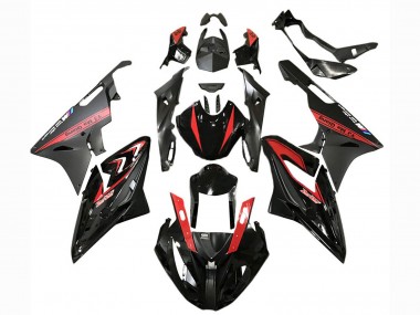 Großhandel BMW S1000RR Motorrad Verkleidung 2015-2016 - Rot Glanzendes Schwarz Matt Schwarz