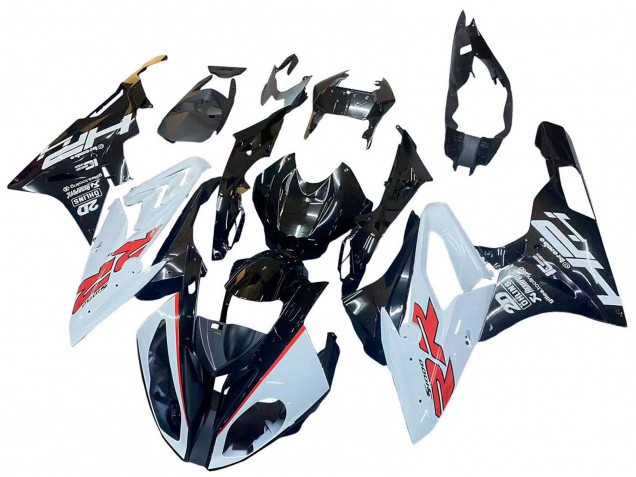 Großhandel BMW S1000RR Motorrad Verkleidung 2015-2016 - Weiss Glanzendes Schwarz