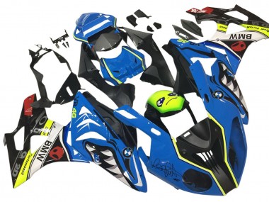 Großhandel BMW S1000RR Motorrad Verkleidung 2009-2014 - Blau Gelb Rot Schwarz Hai VR 46