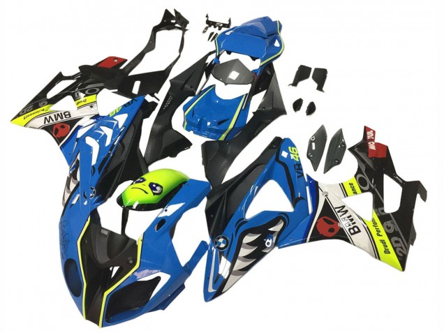 Großhandel BMW S1000RR Motorrad Verkleidung 2009-2014 - Blau Gelb Rot Schwarz Hai VR 46