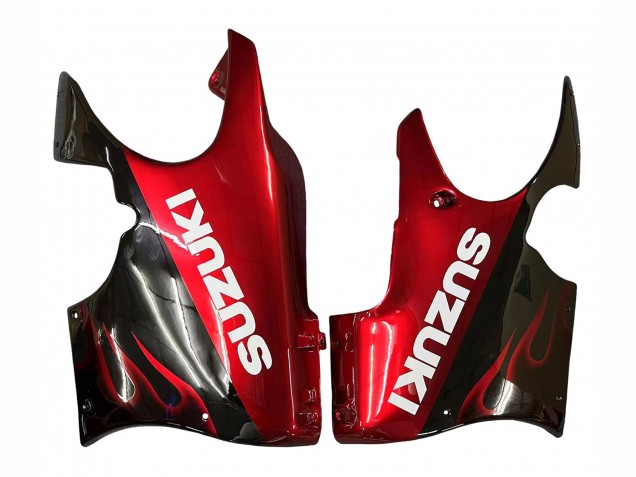 Großhandel Suzuki GSX600F/GSX750F Motorrad Verkleidung 2004-2006 - Glanzendes Schwarz Rot Flamme