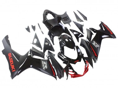 Großhandel Suzuki GSXR 600 / GSXR 750 Motorrad Verkleidung 2011-2024 - Schwarz Grau Rot Linie