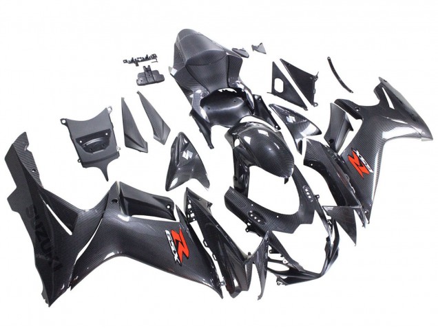 Großhandel Suzuki GSXR 600 / GSXR 750 Motorrad Verkleidung 2011-2024 - Schwarzes Carbonfaser Rot