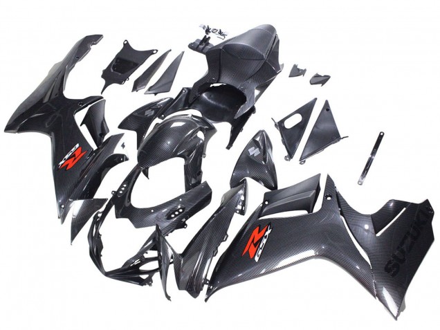 Großhandel Suzuki GSXR 600 / GSXR 750 Motorrad Verkleidung 2011-2024 - Schwarzes Carbonfaser Rot