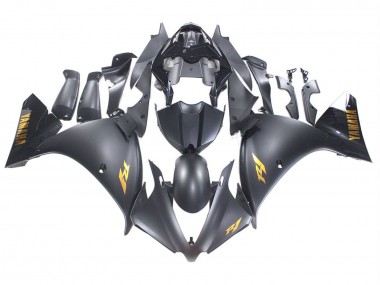 Großhandel Yamaha YZF 1000 R1 Motorrad Verkleidung 2012-2014 - Matt Schwarz Gold Aufkleber