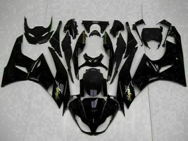 Großhandel Kawasaki ZX6R Motorrad Verkleidung 2009-2012 - Glanzendes Schwarz Gold Ninja