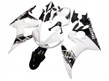 Großhandel Yamaha YZF R6 Motorrad Verkleidung 2003-2004 - Weiss Glanzendes Schwarz