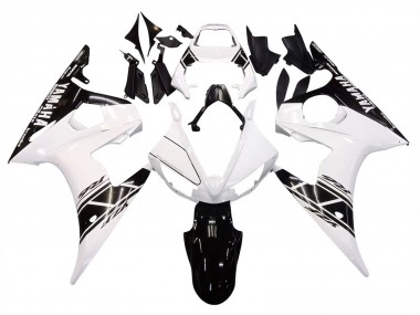 Großhandel Yamaha YZF R6 Motorrad Verkleidung 2003-2004 - Weiss Glanzendes Schwarz