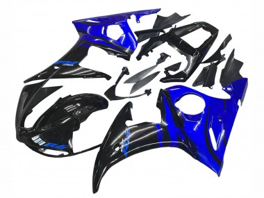 Großhandel Yamaha YZF R6S Motorrad Verkleidung 2006-2009 - Blau Glanzendes Schwarz