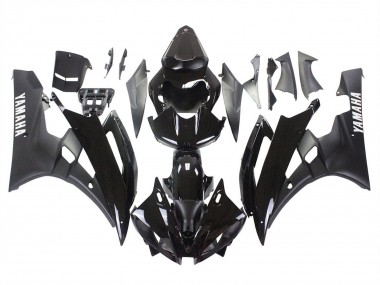 Großhandel Yamaha YZF 600 R6 Motorrad Verkleidung 2006-2007 - Glanzendes Schwarz Matt Schwarz