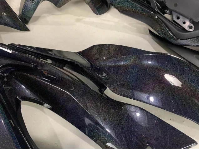 Großhandel Kawasaki ZX6R Motorrad Verkleidung 2019-2022 - Schwarz Regenbogen