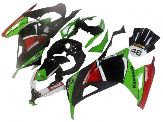 Großhandel Kawasaki EX300 Motorrad Verkleidung 2013-2024 - Grun Weiss Rot Schwarz Elf