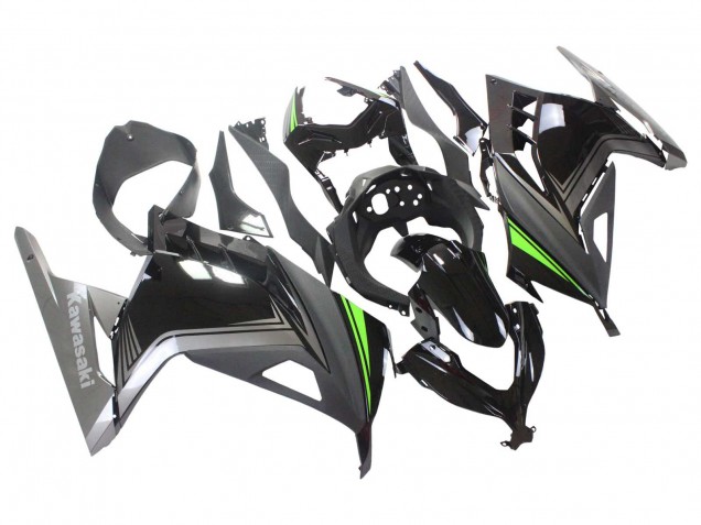 Großhandel Kawasaki EX300 Motorrad Verkleidung 2013-2024 - Glanzendes Schwarz Matt Schwarz Grun
