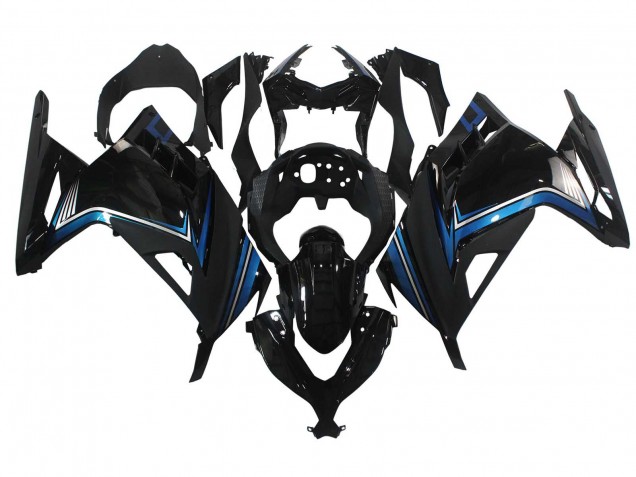 Großhandel Kawasaki EX300 Motorrad Verkleidung 2013-2024 - Glanzendes Schwarz Blau