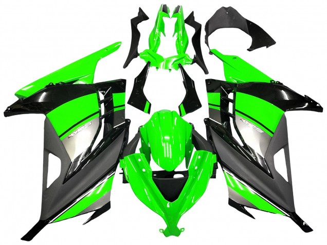 Großhandel Kawasaki EX300 Motorrad Verkleidung 2013-2024 - Grun Silber Schwarz