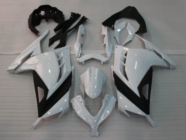 Großhandel Kawasaki EX300 Motorrad Verkleidung 2013-2024 - Glanzendes Weiss Schwarz