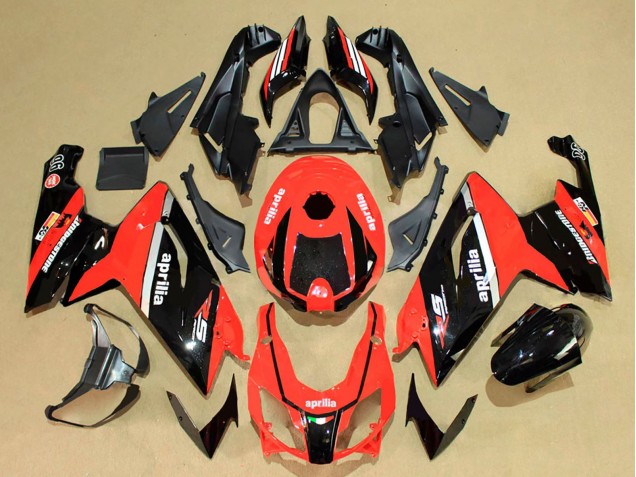Großhandel Aprilia RS125 Motorrad Verkleidung 2006-2011 - Rot Glanzendes Schwarz Weiss