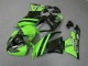 Großhandel Kawasaki ZX6R Motorrad Verkleidung 2009-2012 - Grun Glanzendes Schwarz Elf Touch4 Bridgestone