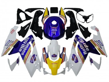 Großhandel Aprilia RS125 Motorrad Verkleidung 2006-2011 - Weiss Blau Gelb Rothmans