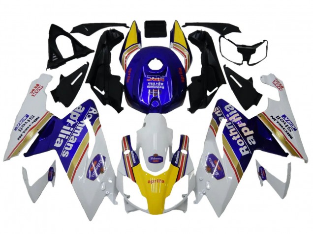 Großhandel Aprilia RS125 Motorrad Verkleidung 2006-2011 - Weiss Blau Gelb Rothmans
