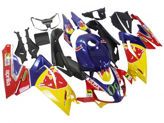 Großhandel Aprilia RS125 Motorrad Verkleidung 2006-2011 - Gelb Dunkel Blau Red Bull