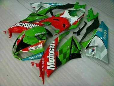 Großhandel Kawasaki ZX6R Motorrad Verkleidung 2009-2012 - Grun Weiss Rot Schwarz Blau Motocard
