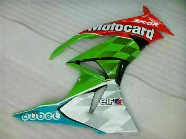 Großhandel Kawasaki ZX6R Motorrad Verkleidung 2009-2012 - Grun Weiss Rot Schwarz Blau Motocard
