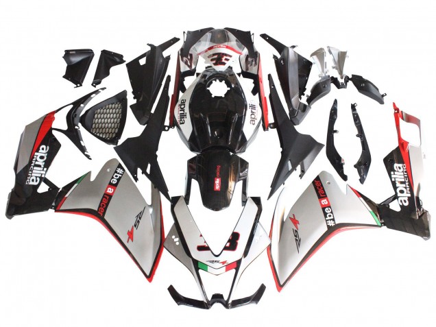 Großhandel Aprilia RS4 50 125 Motorrad Verkleidung 2012-2018 - Silber Rot Glanzendes Schwarz