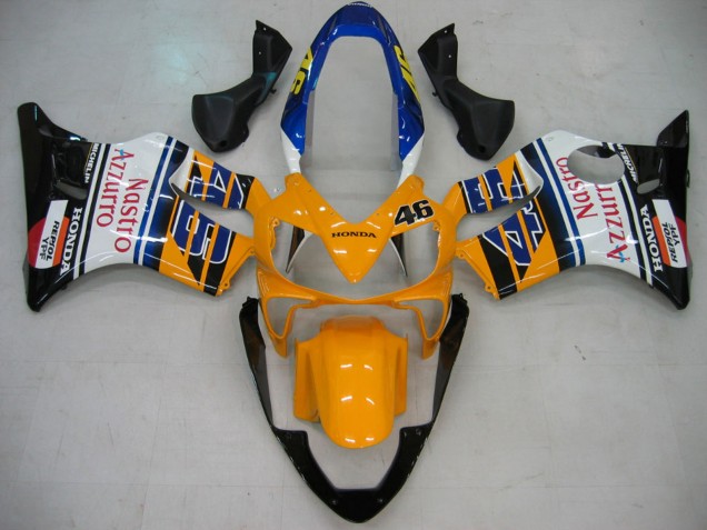 Großhandel Honda CBR600 F4i Motorrad Verkleidung 2004-2007 - Gelb Blau Weiss Schwarz Nastro Azzurro
