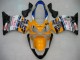 Großhandel Honda CBR600 F4i Motorrad Verkleidung 2004-2007 - Gelb Blau Weiss Schwarz Nastro Azzurro