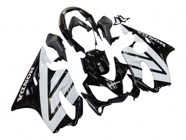Großhandel Honda CBR600 F4i Motorrad Verkleidung 2004-2007 - Weiss Glanzendes Schwarz