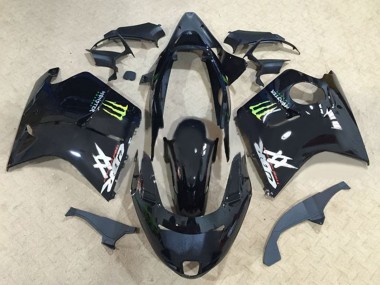 Großhandel Honda CBR1100XX Blackbird Motorrad Verkleidung 1996-2007 - Glanzendes Schwarz Grun Monster