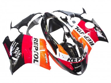 Großhandel Honda CBR1100XX Blackbird Abs Motorrad Verkleidungen 1996-2007 - Orange Weiss Rot Glanzendes Schwarz Repsol