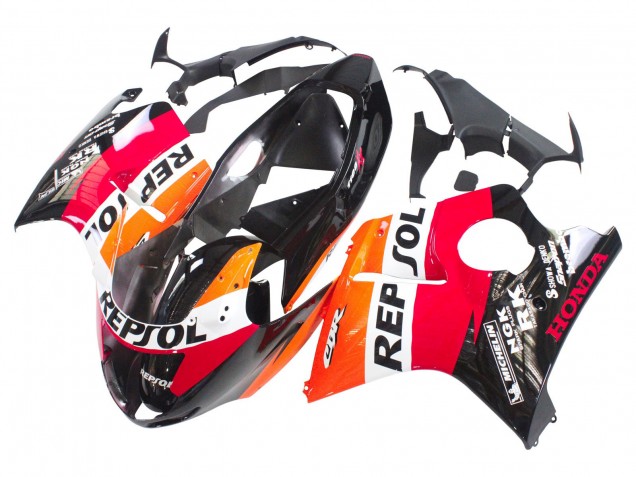 Großhandel Honda CBR1100XX Blackbird Abs Motorrad Verkleidungen 1996-2007 - Orange Weiss Rot Glanzendes Schwarz Repsol