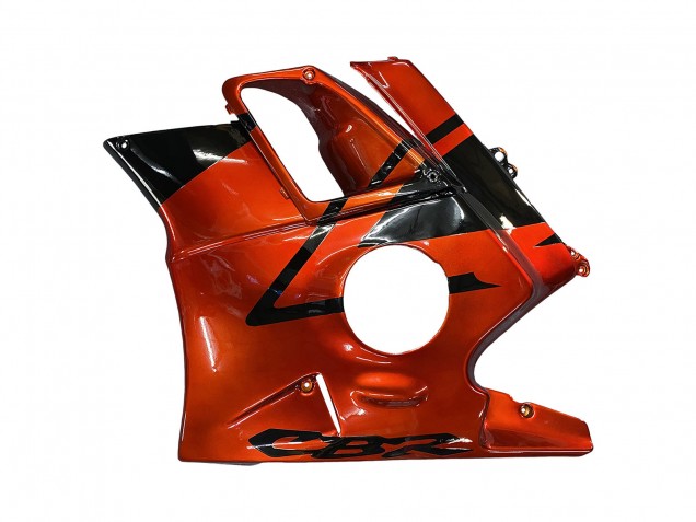 Großhandel Honda CBR600 F2 Motorrad Verkleidung 1991-1994 - Orange Glanzendes Schwarz