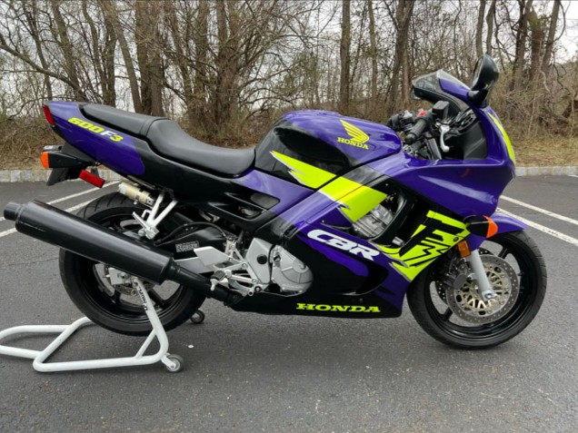 Großhandel Honda CBR600 F3 Motorrad Verkleidung 1997-1998 - Blau Neon Gelb