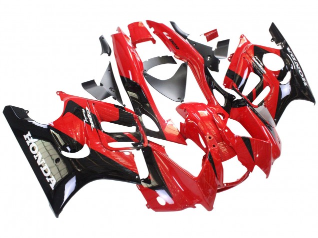 Großhandel Honda CBR600 F3 Motorrad Verkleidung 1997-1998 - Rot Glanzendes Schwarz