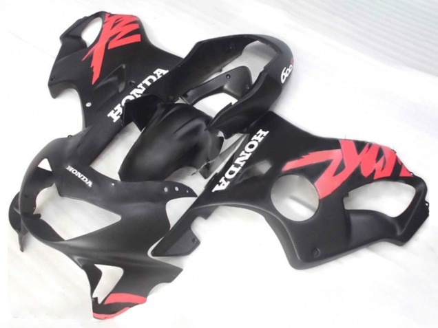 Großhandel Honda CBR600 F4 Motorrad Verkleidung 1999-2000 - Matt Schwarz Rosa Aufkleber