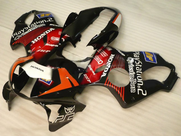 Großhandel Honda CBR600 F4 Motorrad Verkleidung 1999-2000 - Glanzendes Schwarz Rot Weiss PlayStation 2