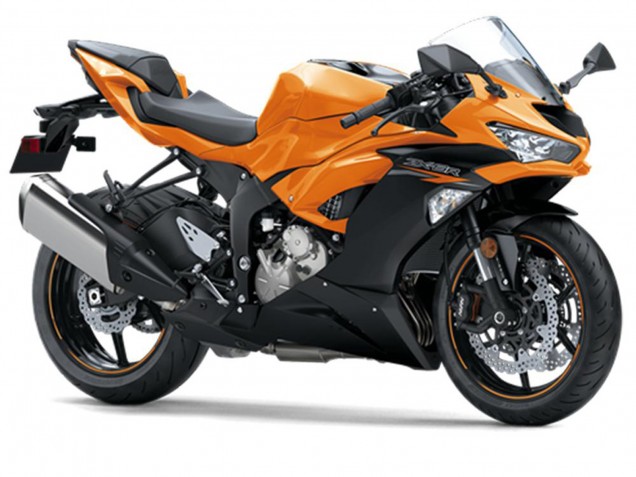 Großhandel Kawasaki ZX6R Motorrad Verkleidung 2019-2022 - Orange Schwarz