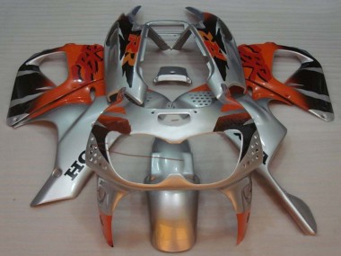 Großhandel Honda CBR900RR 893 Motorrad Verkleidung 1992-1993 - Silber Orange Glanzendes Schwarz