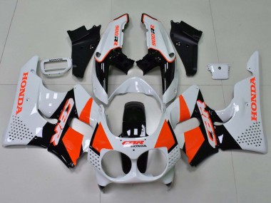 Großhandel Honda CBR900RR 893 Motorrad Verkleidung 1992-1993 - Weiss Orange Glanzendes Schwarz