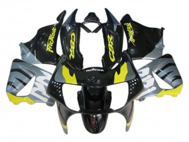 Großhandel Honda CBR900RR 919 Motorrad Verkleidung 1998-1999 - Silber Gelb Glanzendes Schwarz Fireblade