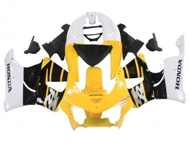Großhandel Honda CBR900RR 919 Motorrad Verkleidung 1998-1999 - Weiss Gelb Glanzendes Schwarz