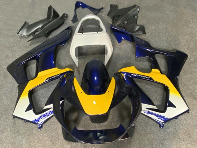 Großhandel Honda CBR900RR 929 Motorrad Verkleidung 2000-2001 - Weiss Gelb Dunkel Blau