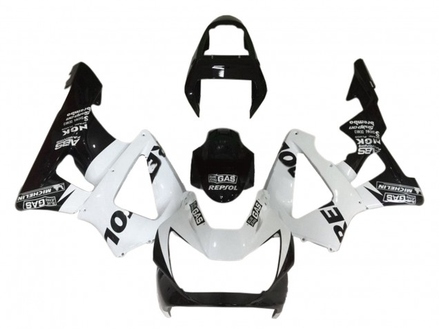 Großhandel Honda CBR900RR 929 Motorrad Verkleidung 2000-2001 - Weiss Glanzendes Schwarz Repsol