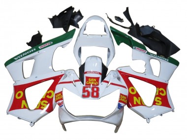 Großhandel Honda CBR900RR 929 Motorrad Verkleidung 2000-2001 - Weiss Rot Grun Castrol San Carlo